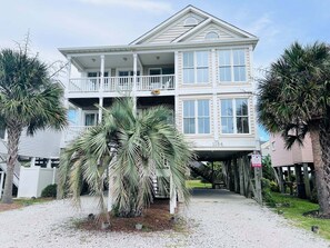 Exterior - Experience coastal charm at Le Tournesol in Holden Beach, a spacious 4BR retreat! (Holden Beach)