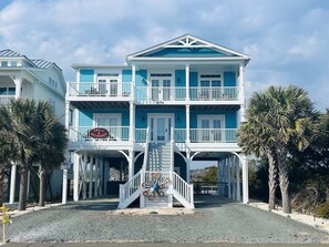 Exterior - Chill & Recharge: Spacious 4-bed, 3-bath home in Holden Beach, ideal for relaxation! (Holden Beach)