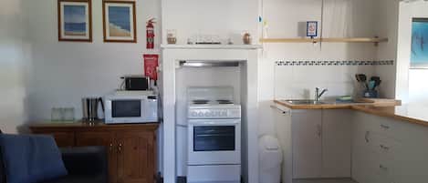 Fridge, microwave, oven, toaster