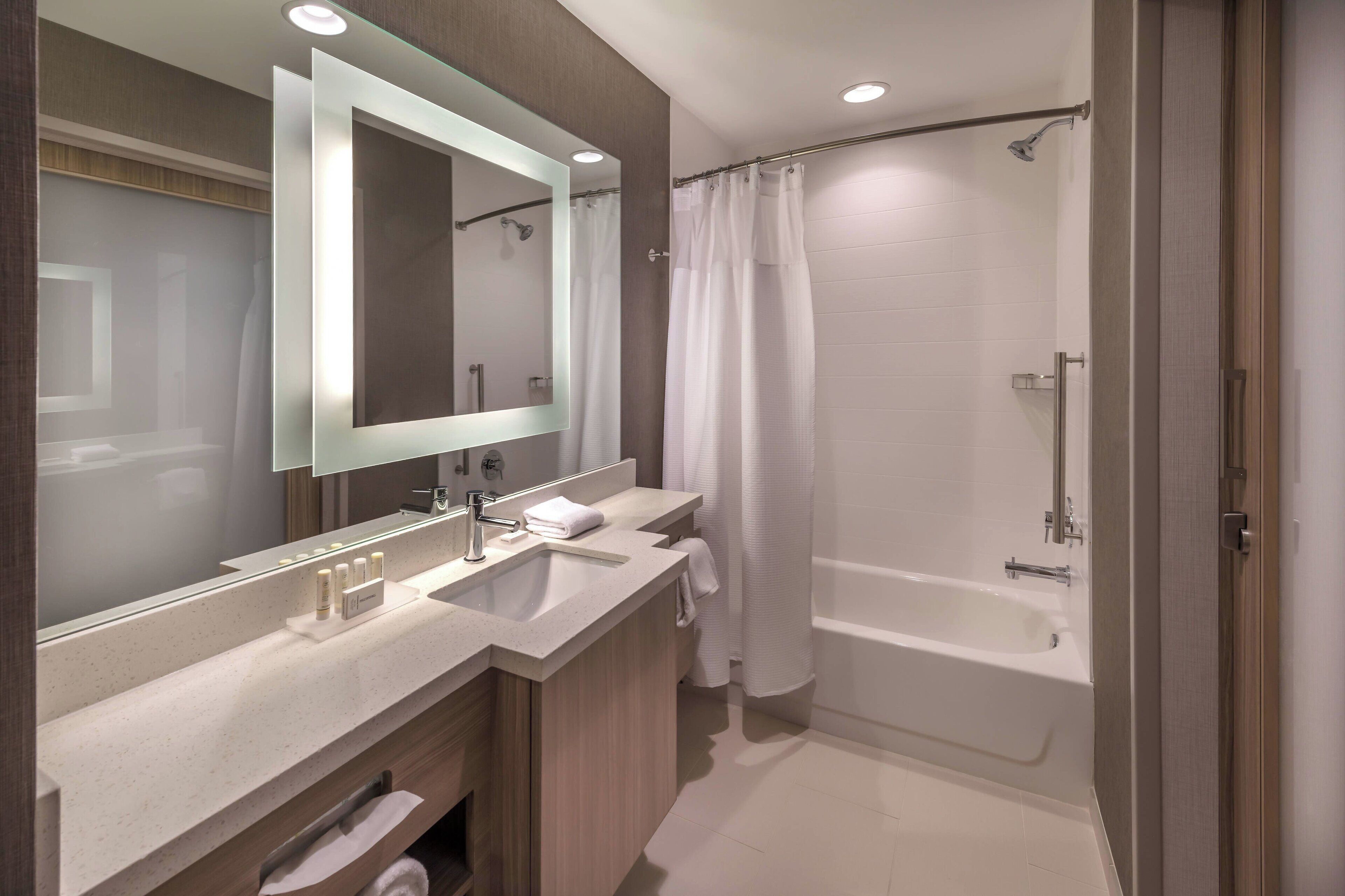 suite, multiple beds, non smoking | bathroom | combined shower/bathtub, free toiletries, hair dryer, towels