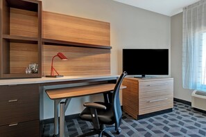 Desk, blackout curtains, iron/ironing board, free WiFi