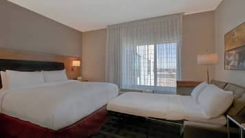 Desk, blackout curtains, iron/ironing board, free WiFi