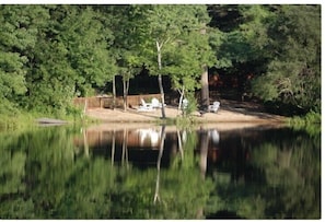 Private beach on Clear Pond