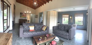 Exclusive Chalet, 2 Bedrooms, Mountain View | Living area - Chalet Rancho Azul (Merlo)