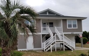 Exterior - Seaside: Spacious 4BR oceanfront home in Holden Beach, perfect for 12 guests. (Holden Beach)