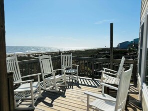 Terrace/patio - Great Place offers breathtaking ocean and marsh views (Holden Beach)