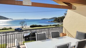 Outdoor dining - uninterrupted views of Fingal Bay Beach! (Fingal Bay)