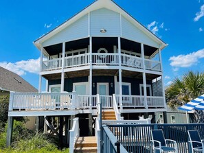 Exterior - Oceanfront oasis in Holden Beach! Spacious 6BR, 6BA, sleeps 14. (Holden Beach)