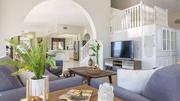TV, fireplace, ping pong