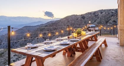 Summit House Joshua Tree | Iconic Mountain Estate with Spa, Ping-Pong, Fire Pit