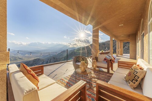 Summit House Joshua Tree | Iconic Mountain Estate with Spa, Ping-Pong, Fire Pit