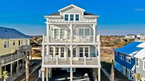 Exterior - Knot A Care: Oceanfront 4BR, 4BA beauty in Holden Beach, perfect for 12 guests. (Holden Beach)