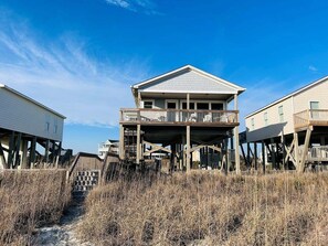 Exterior - Experience beachfront bliss at Sea It All in Holden Beach, NC, perfect for 6 guests. (Holden Beach)