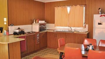 Microwave, oven, toaster, cookware/dishes/utensils