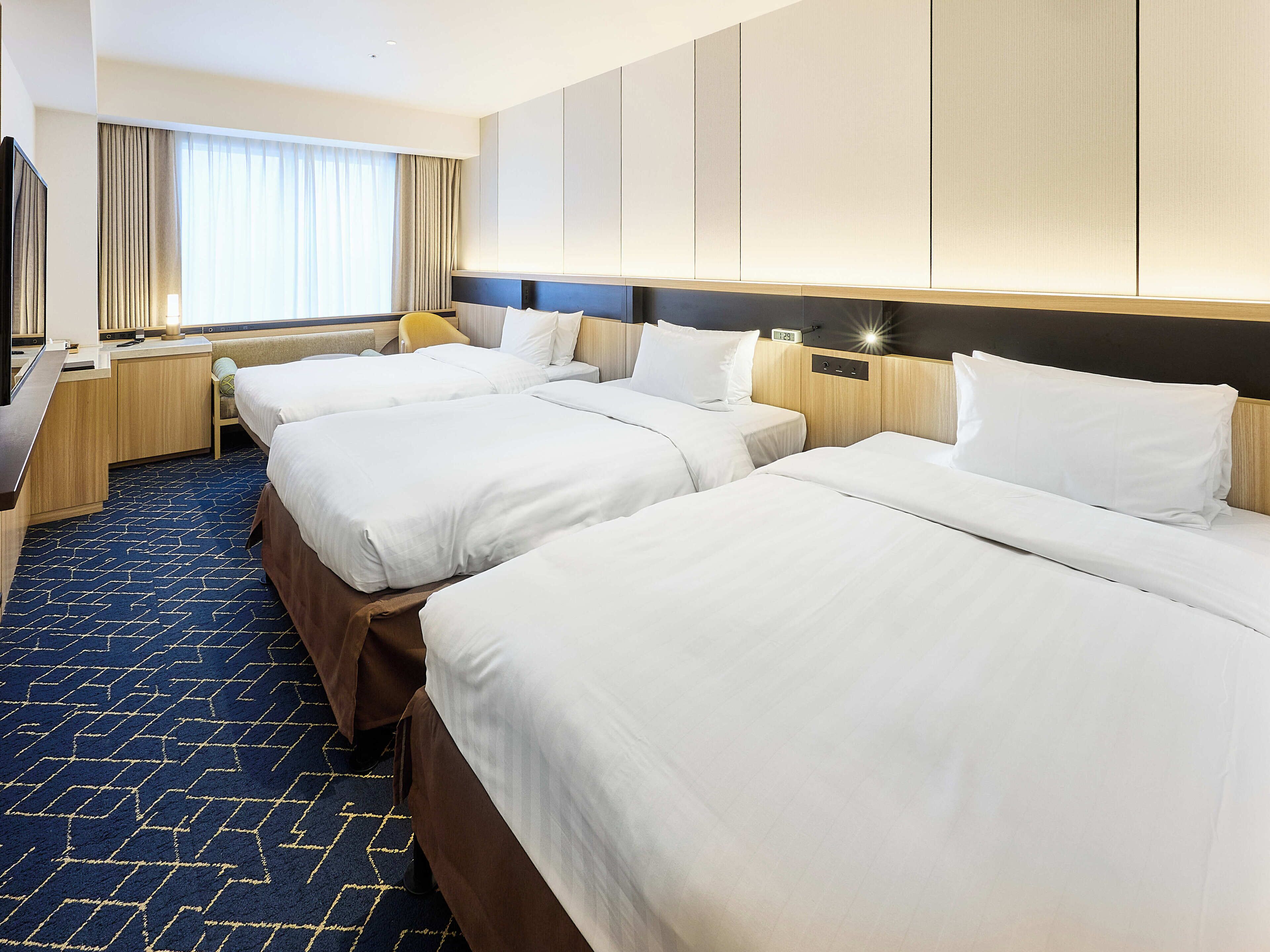 Twin Room for 3 People with Extra Bed, Non Smoking | 1 bedroom, down duvets, in-room safe, desk