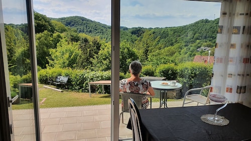 Renoviertes großes rauchfreies Apartment - ruhige Lage - Blick in die Waldregion