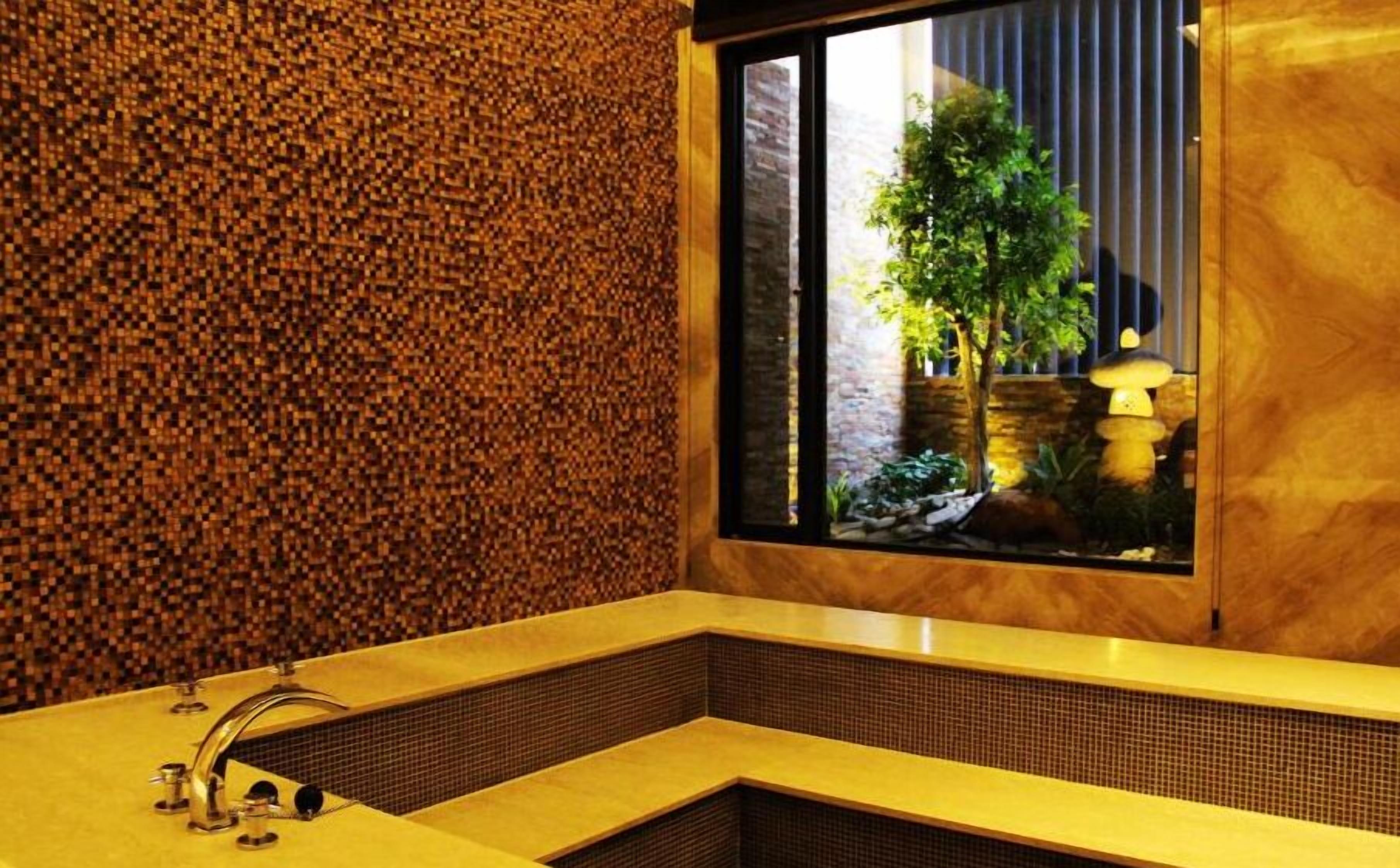 separate bathtub and shower, jetted bath, hydromassage showerhead