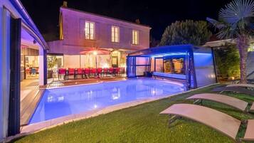 A heated pool