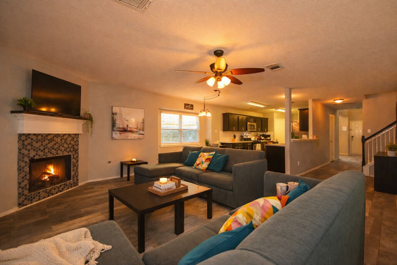 TV connectée, cheminée