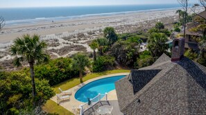 Een verwarmd zwembad