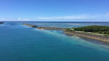 Beach nearby, white sand