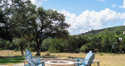 Pet-Friendly Hill Country Cottage -- Secluded, Firepit, Private Ranch Stay