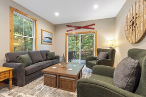 TV, DVD player, books