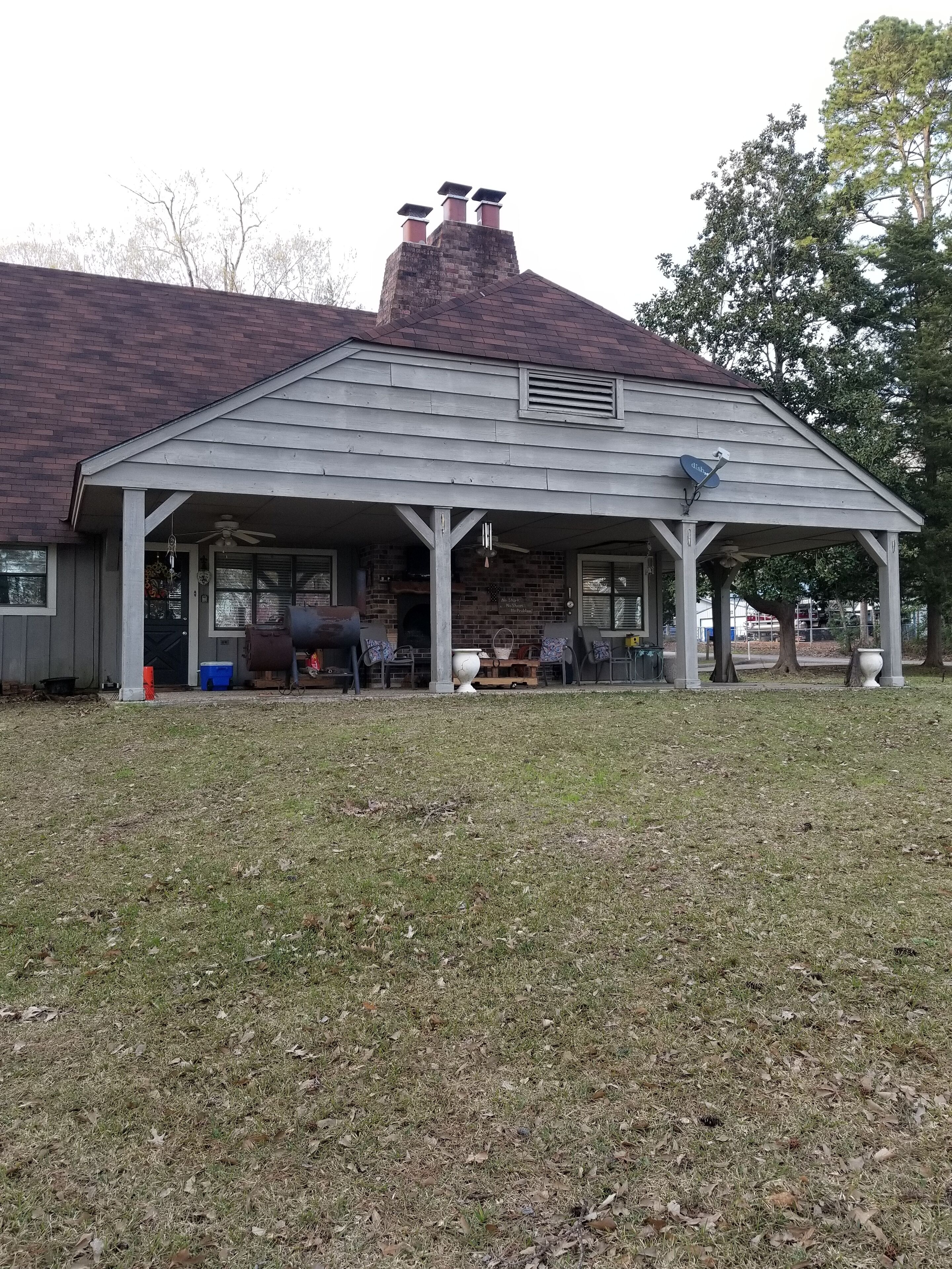 Main back porch facing water