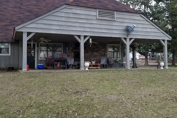 Main back porch facing water