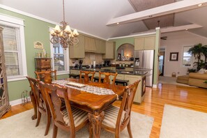 Full-size fridge, microwave, dishwasher, cookware/dishes/utensils - Coastal Cottage (Panama City Beach)