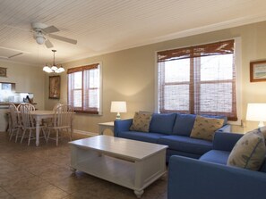 Flat-screen TV, DVD player