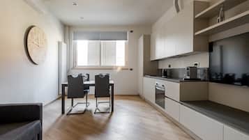 Apartment, 1 Schlafzimmer | Eigene Küche | Kühlschrank, Herdplatte, Wasserkocher, Toaster