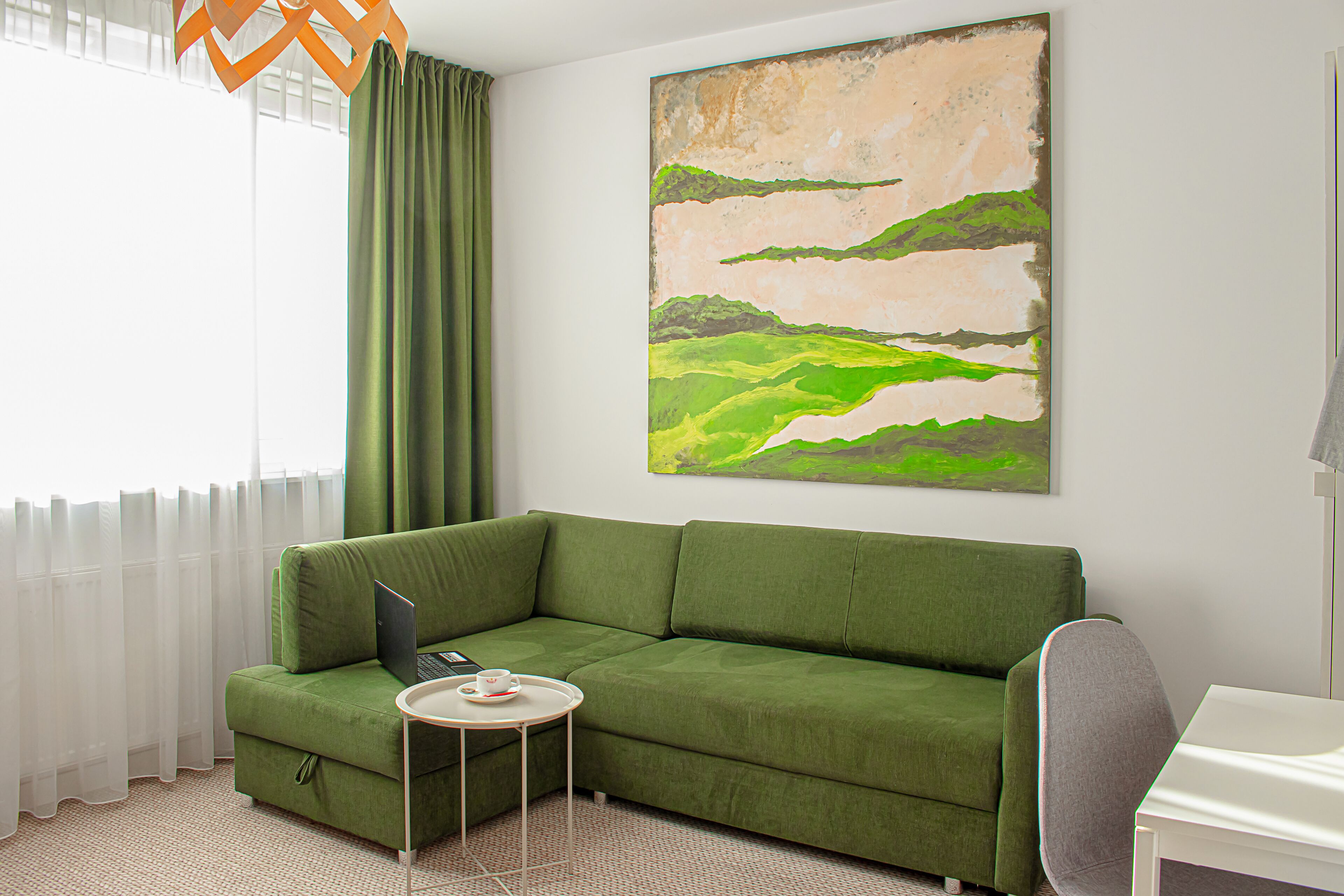 Suite, 1 Bedroom | Desk, laptop workspace, soundproofing, iron/ironing board