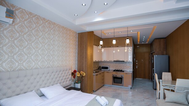 Apartment | Desk, iron/ironing board, WiFi (free) - HostHub Studio Apartment in the center (Tbilisi)