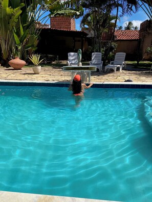 Outdoor pool, sun loungers - Taverna do Paraíso (Paulista)