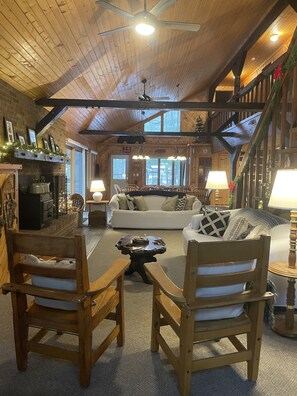 Smart-tv, pejs, dvd-afspiller, bøger