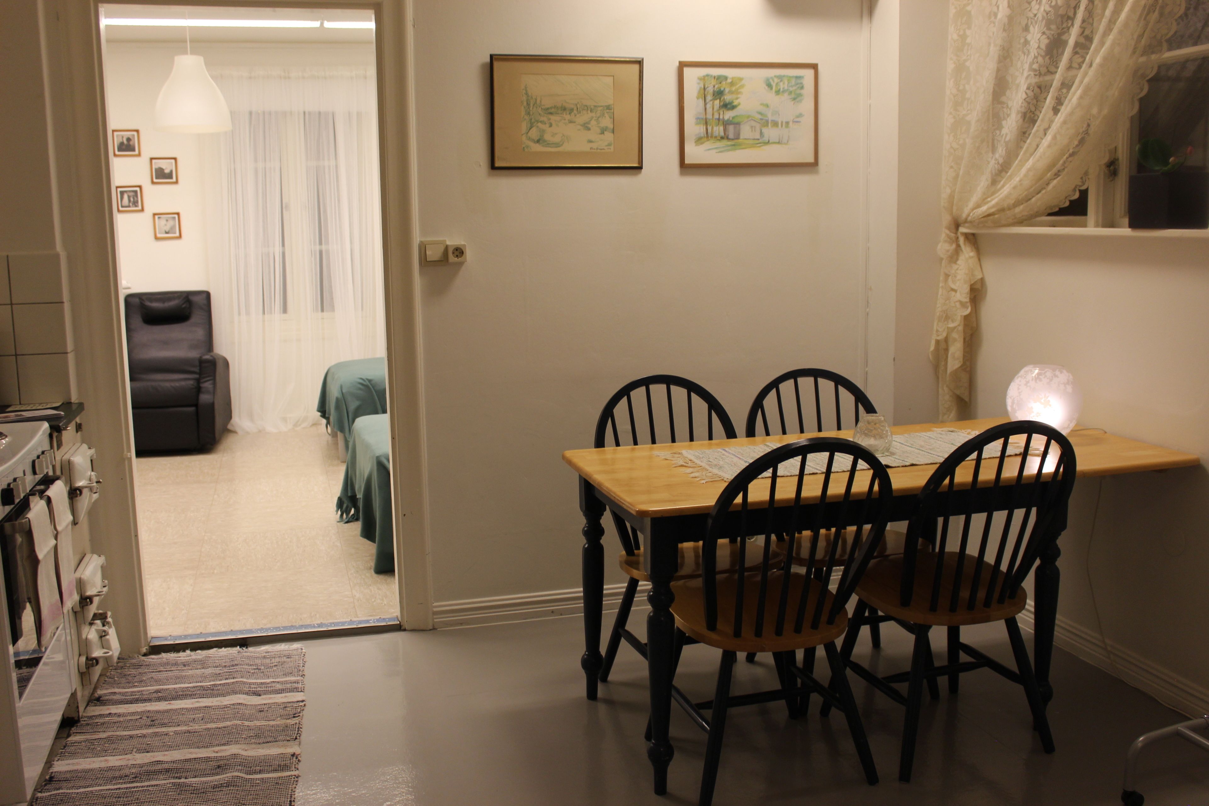 Spiseområde på rommet