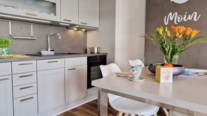 Fridge, oven, dishwasher, mixer