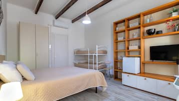 Comfort Quadruple Room, City View | Down duvets, memory-foam beds, individually furnished, free WiFi