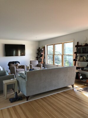 Smart TV, lareira, videogames, DVD player