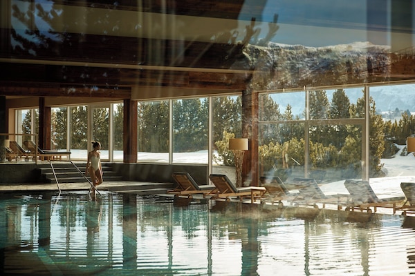 Indoor pool, outdoor pool, open 7:00 AM to 8:00 PM, pool umbrellas