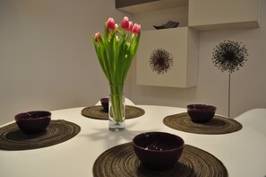 Exclusive-Apartment, Stadtblick (Purple) | Wohnbereich