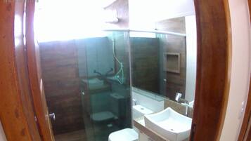 Family House, Multiple Beds, Accessible, Beach View | Bathroom | Shower, hair dryer, slippers, towels