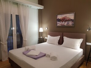 Huoneisto, 2 makuuhuonetta | 2 makuuhuonetta, egyptinpuuvillaiset lakanat, ylelliset vuodevaatteet