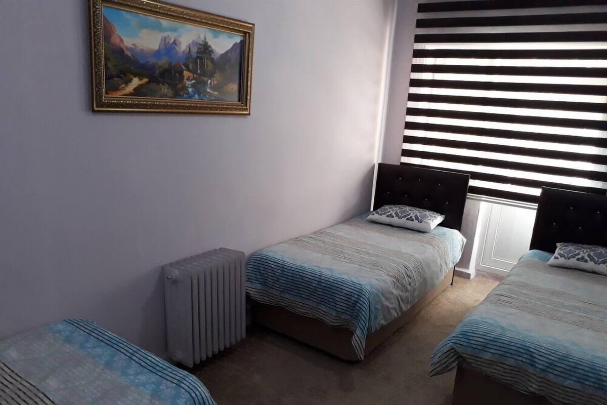Chambre triple | Fer et planche à repasser, accès au Wi-Fi (inclus), literie fournie