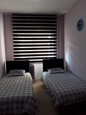 Chambre double ou avec lits jumeaux | Fer et planche à repasser, accès au Wi-Fi (inclus), literie fournie