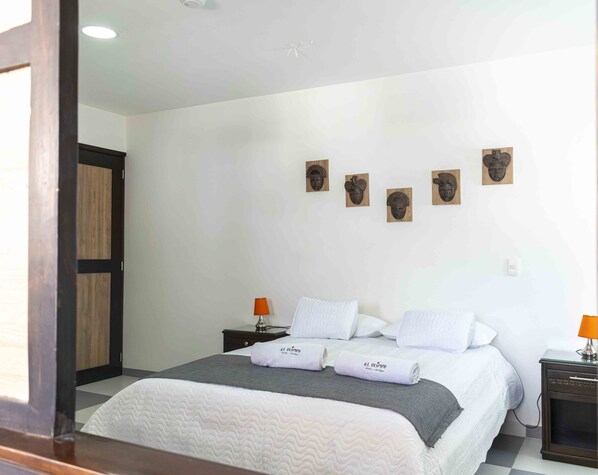 Standard Double Room | Premium bedding, soundproofing, free WiFi, bed sheets - Hotel Boutique El Olimpo (Santa Marta)