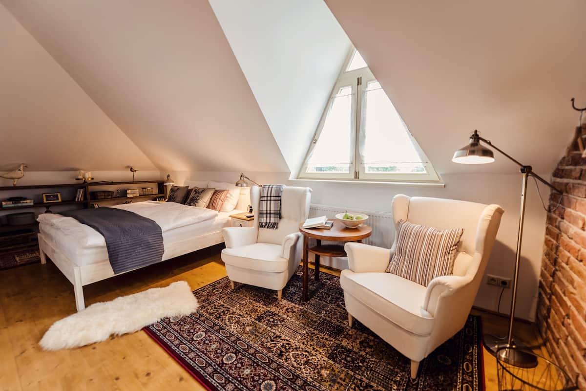 Blackout curtains, iron/ironing board, rollaway beds, free WiFi