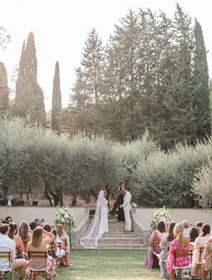 Outdoor banquet area