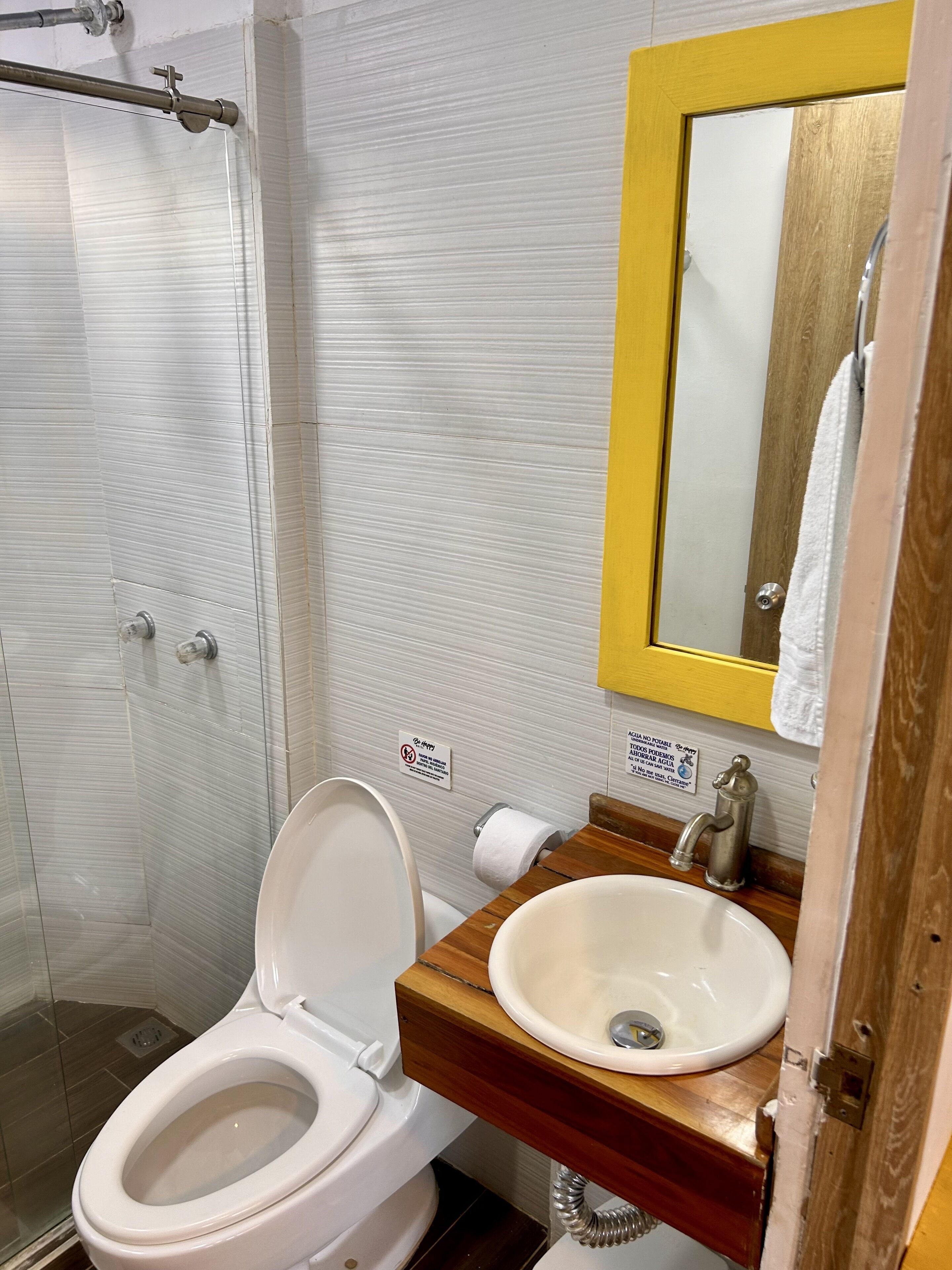 basic triple room | bathroom | shower, towels